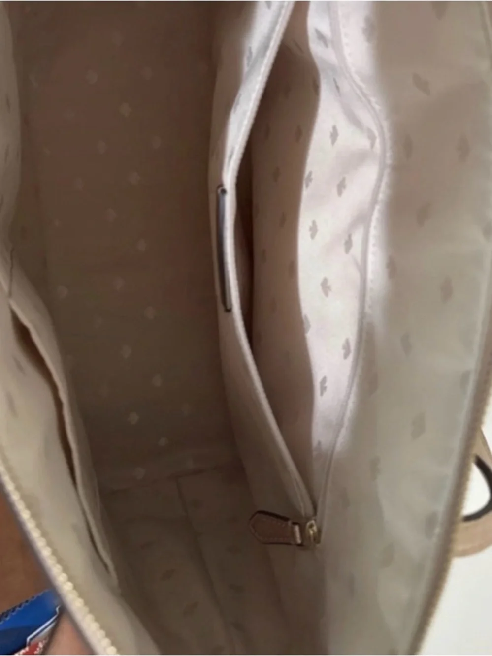 kate spade Metallic Rose Gold Glitter Tote Bag
